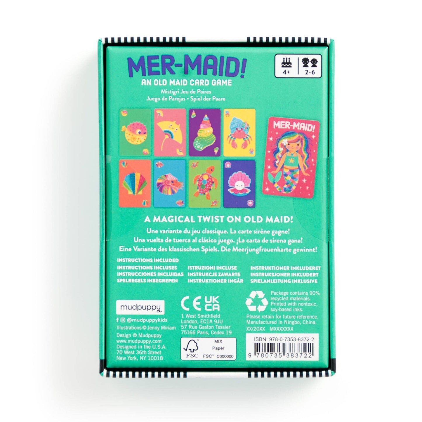 Mudpuppy Playing Cards - Mer-Maid! An Old Maid Card Game