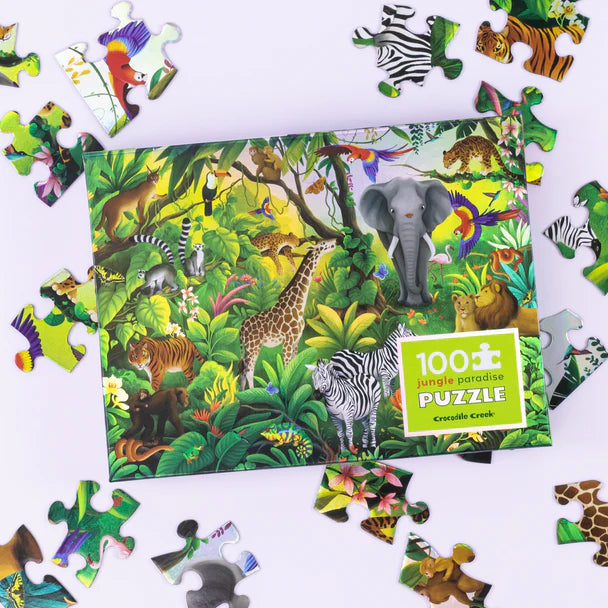 Crocodile Creek - Holographic Puzzle 100pc - Jungle Paradise