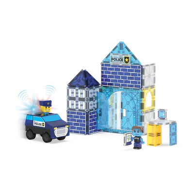 NEW MAGNA-TILES Police Station-35 Piece Set
