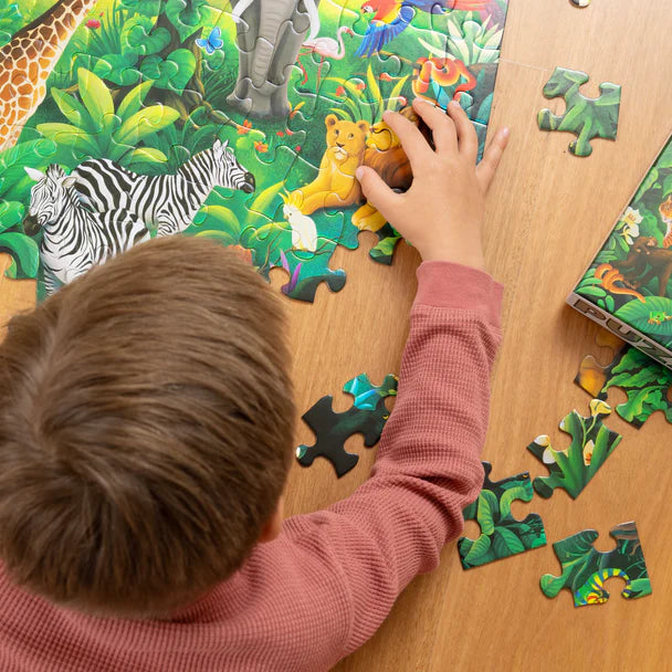 Crocodile Creek - Holographic Puzzle 100pc - Jungle Paradise