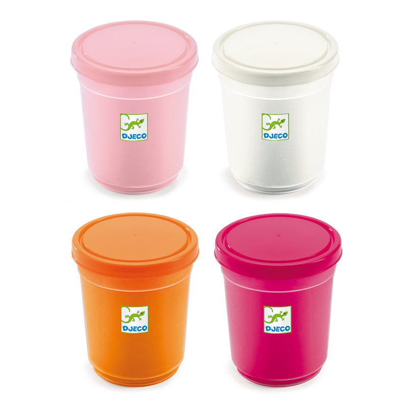 Djeco Modelling Dough Set | 4 Tubs Sweet Pastel Play Dough Colours