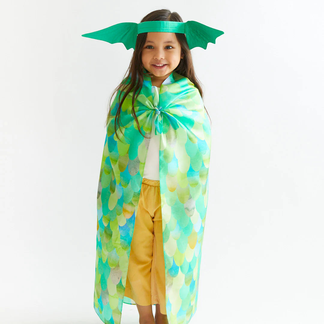 Sarah's Silks Green Dinosaur Playsilk