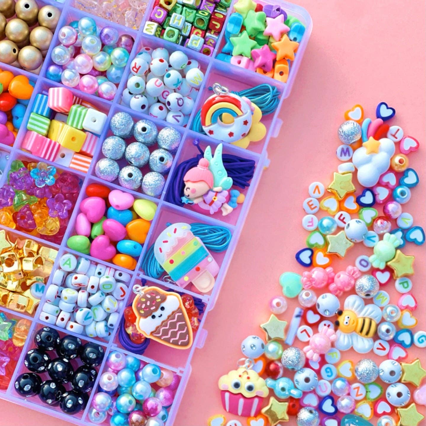 Sweet As Sugar Jewellery - Jewellery Making Kit Large Shapes & Colours