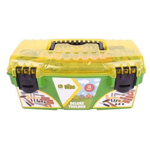 John Deere 18 Piece Deluxe Tool Box With Tools