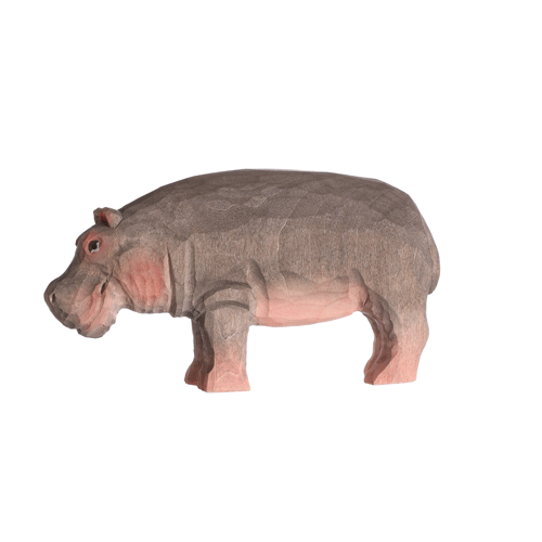 Wudimals Hippo Handmade Wooden Toy