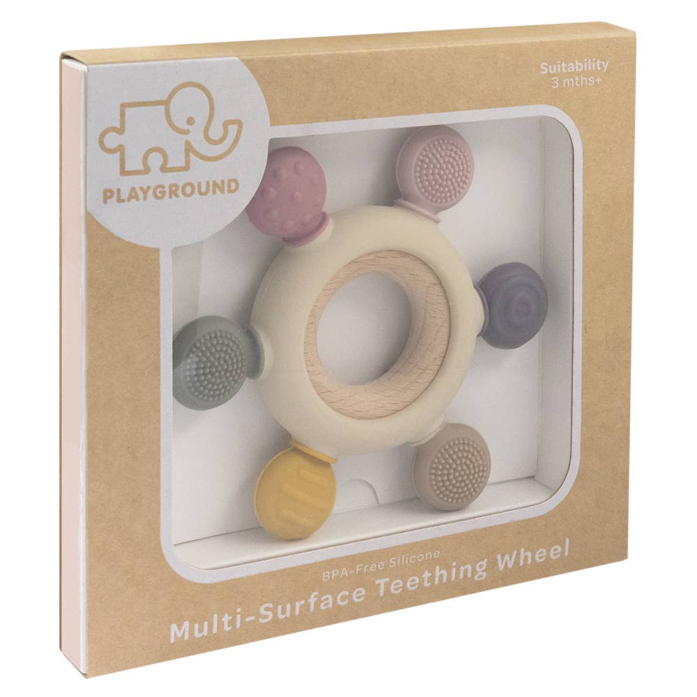 Living Textiles - Multi-Surface Teething Wheel - Rose