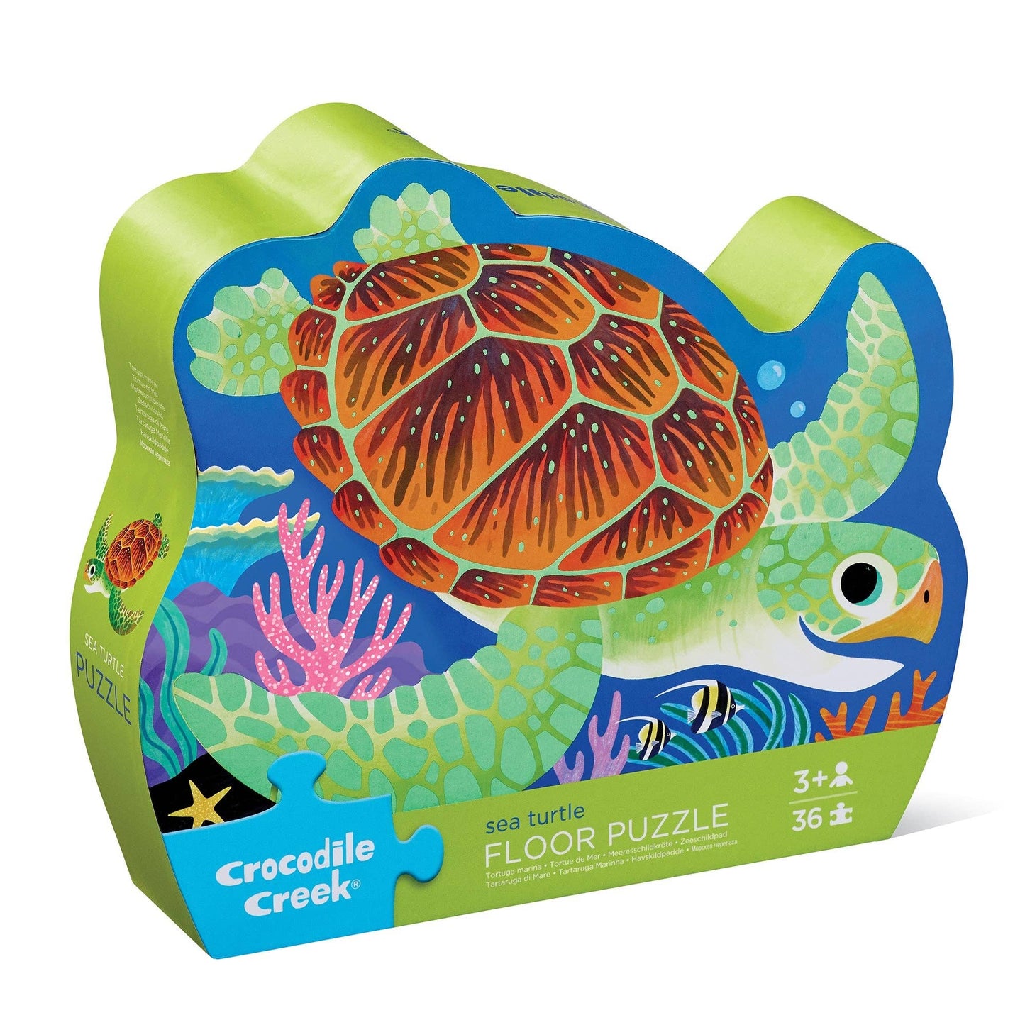 Crocodile Creek - Classic Floor Puzzle 36 pc - Sea Turtle (Foil Stamped)