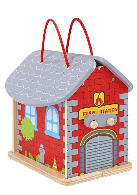 Fireman Playset with Carry Box
