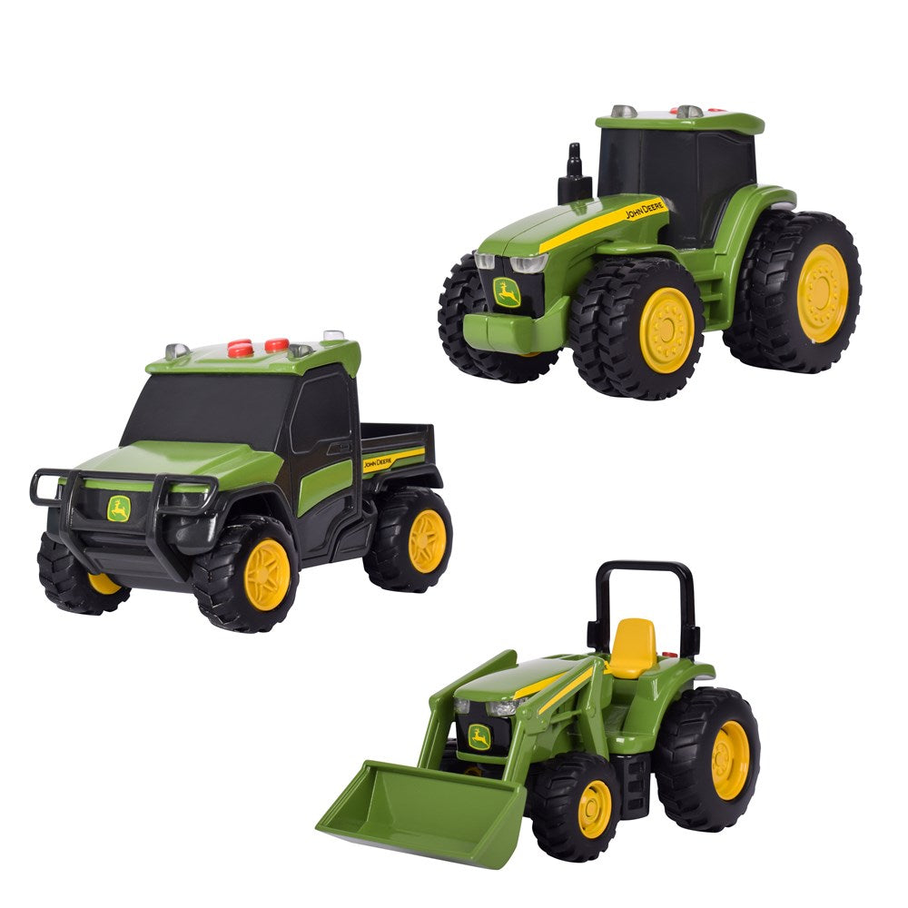 John Deere Lights & Sound Mini Tractors Farm Vehicle 3 pack