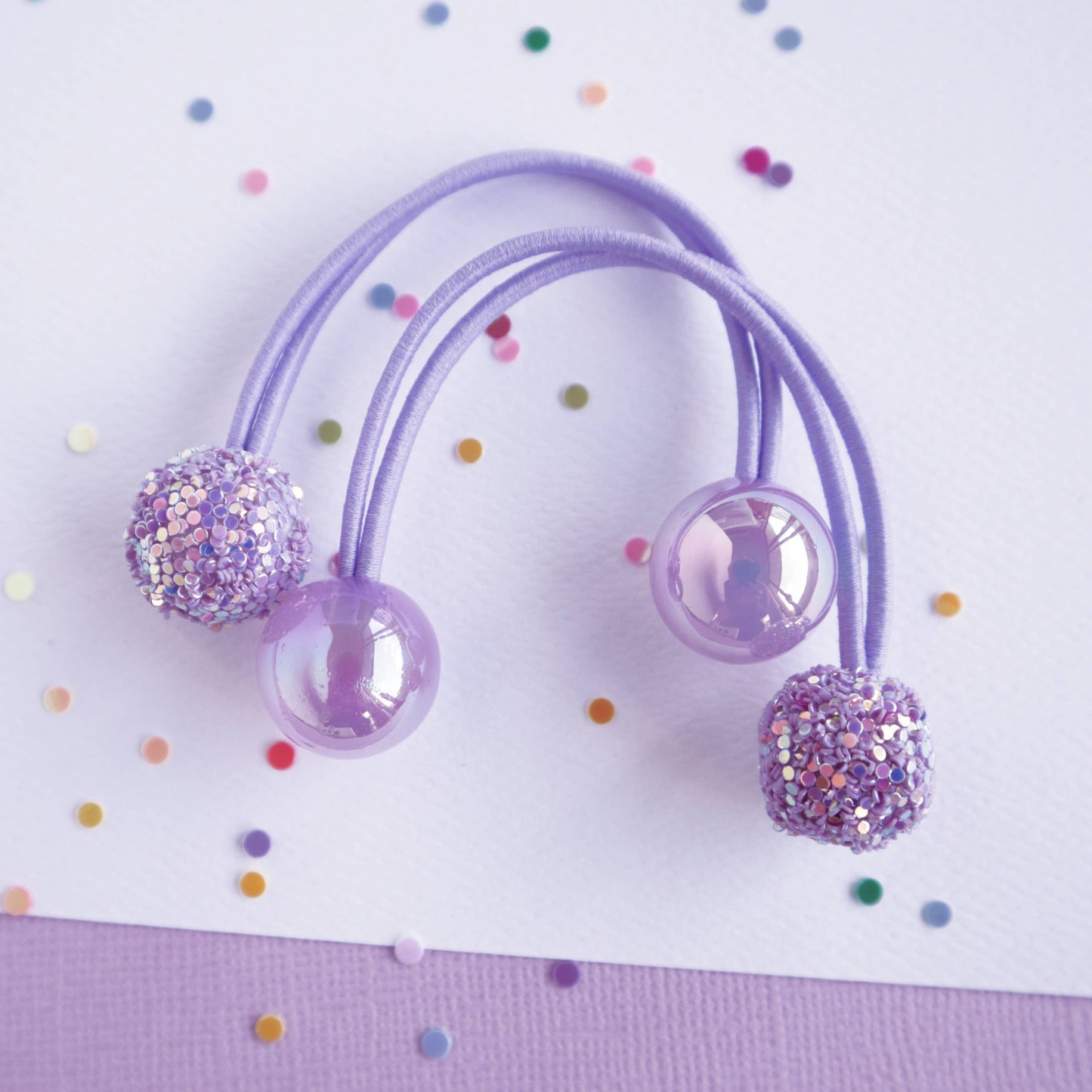 Sparkle Gem Hair Bobbles (Mauve) - Lauren Hinkley