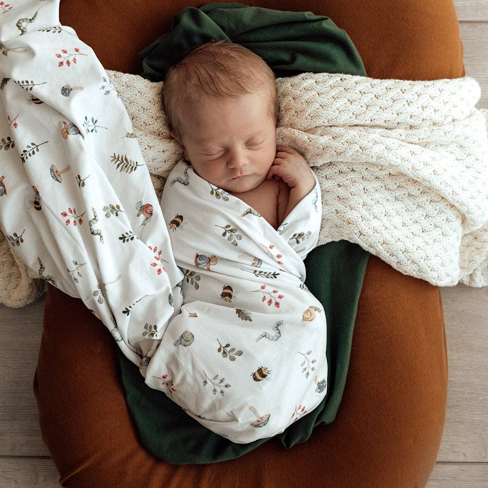 Snuggle Hunny - Garden Friends Organic Jersey Wrap & Beanie Set