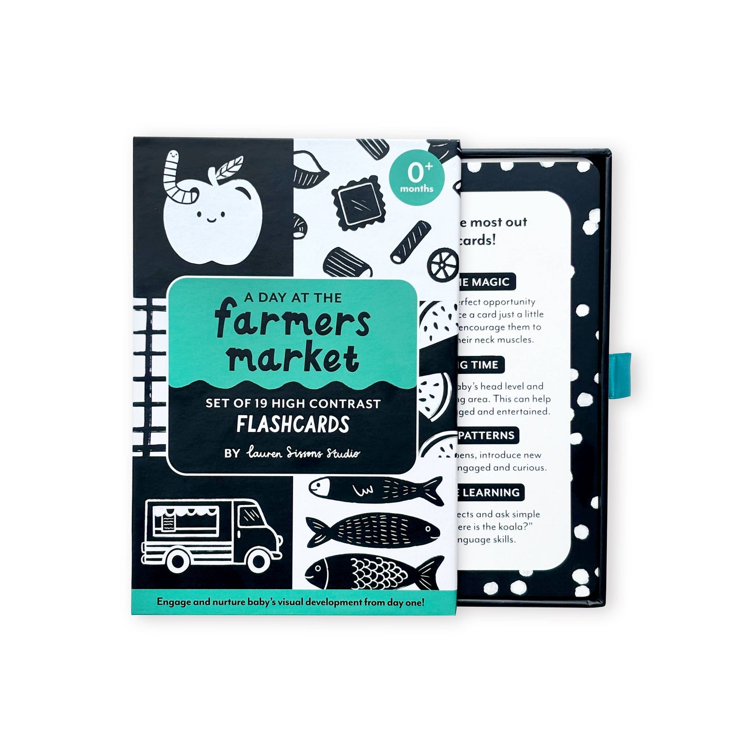 Lauren Sissons Studio - High Contrast Flashcards for Baby - Sensory Newborn Gift
