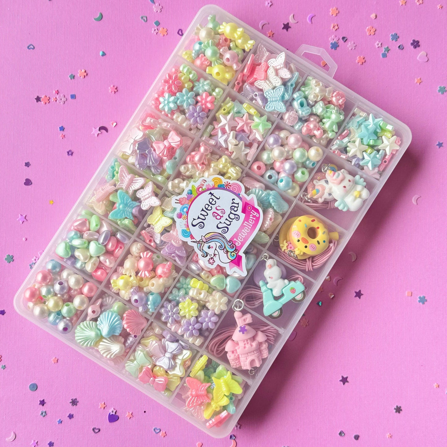 Sweet As Sugar Jewellery - Jewellery Making Kit Large Pastel Shapes