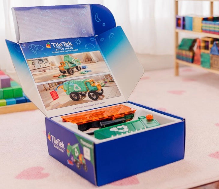 TileTek - 14 Piece Garbage Truck Set