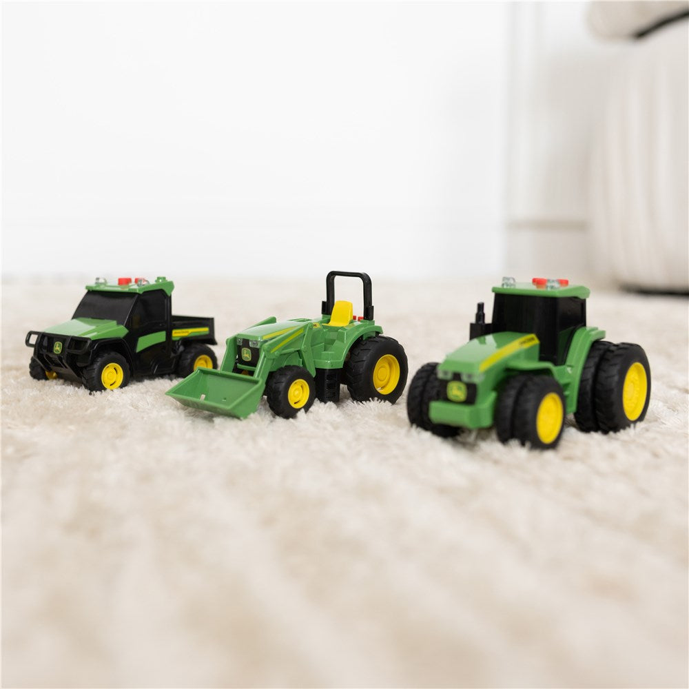 John Deere Lights & Sound Mini Tractors Farm Vehicle 3 pack