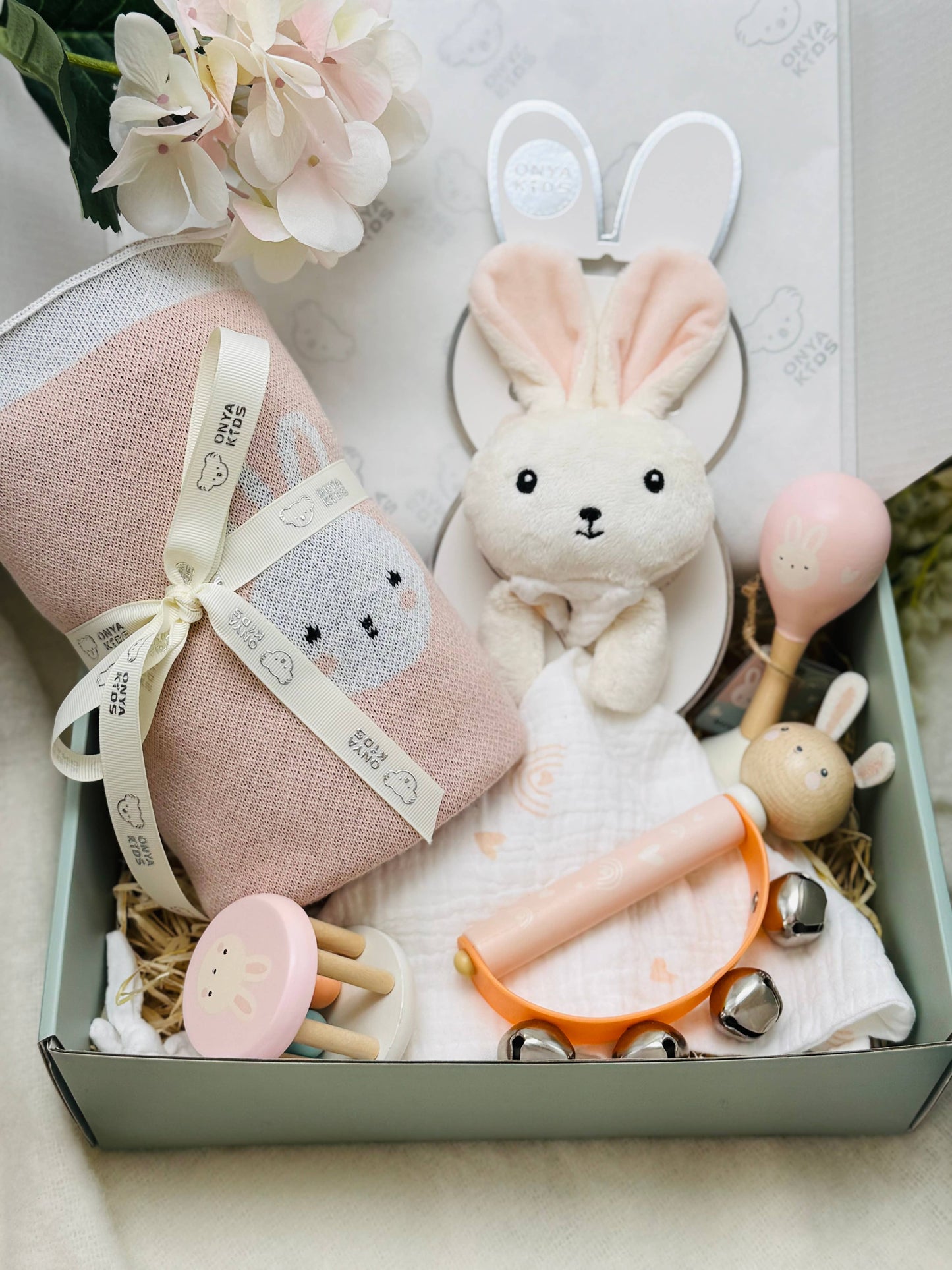 Kids Cotton Knitted Blanket - Bunny