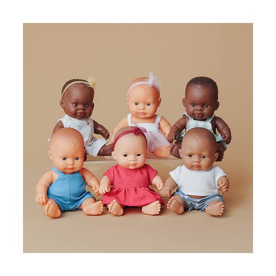 Miniland -My Friends & Me African Girl Baby Doll 21Cm