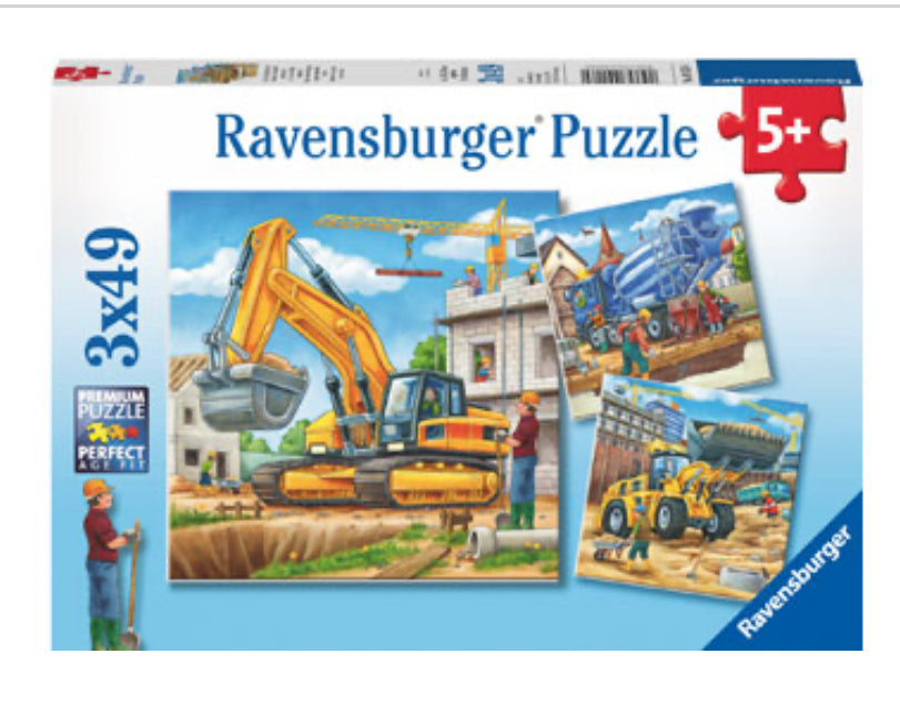 Rburg - Construction Vehicle Puzzle 3x49pc