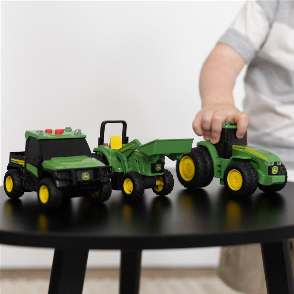 John Deere Lights & Sound Mini Tractors Farm Vehicle 3 pack