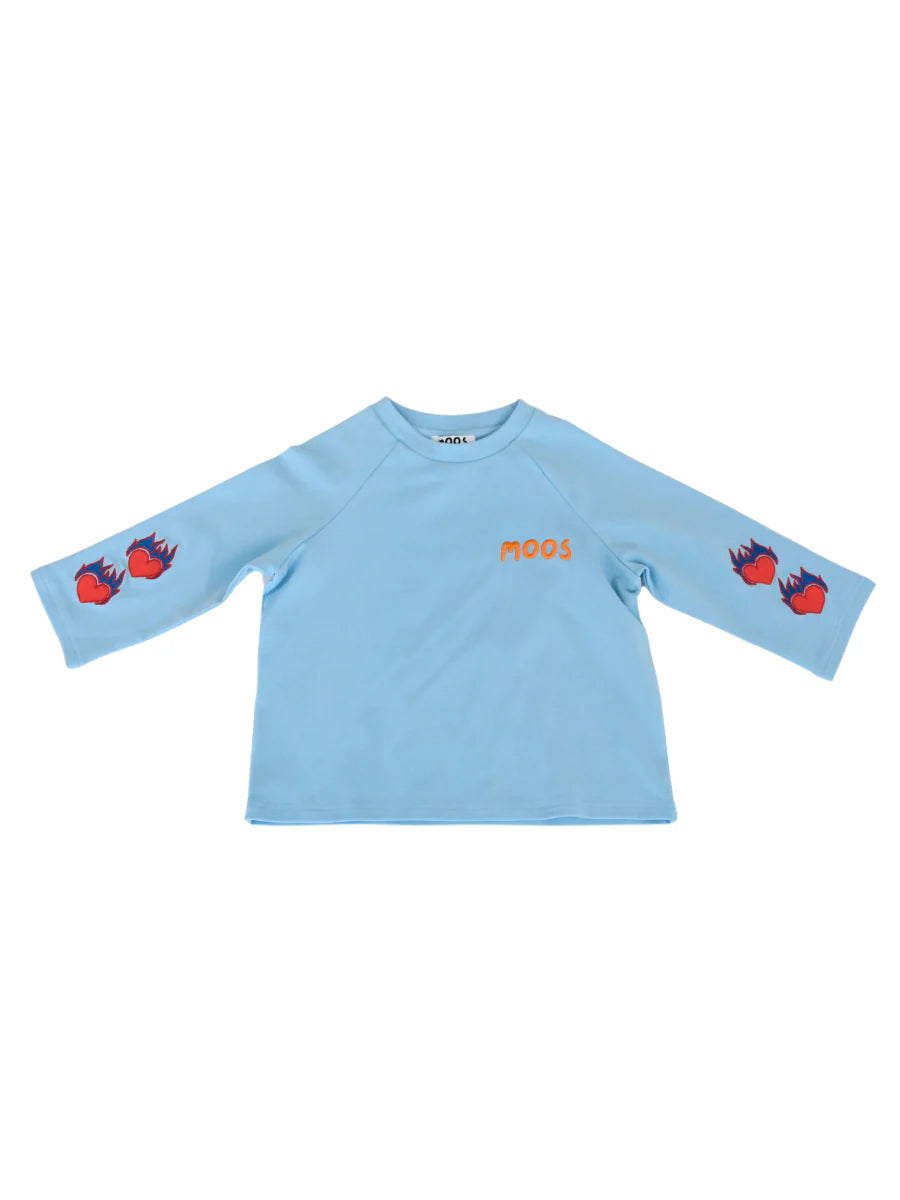 Flaming Hearts L/S | Blue