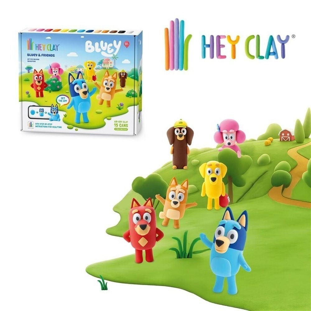 Hey Clay Bluey & Friends Set (15 cans)