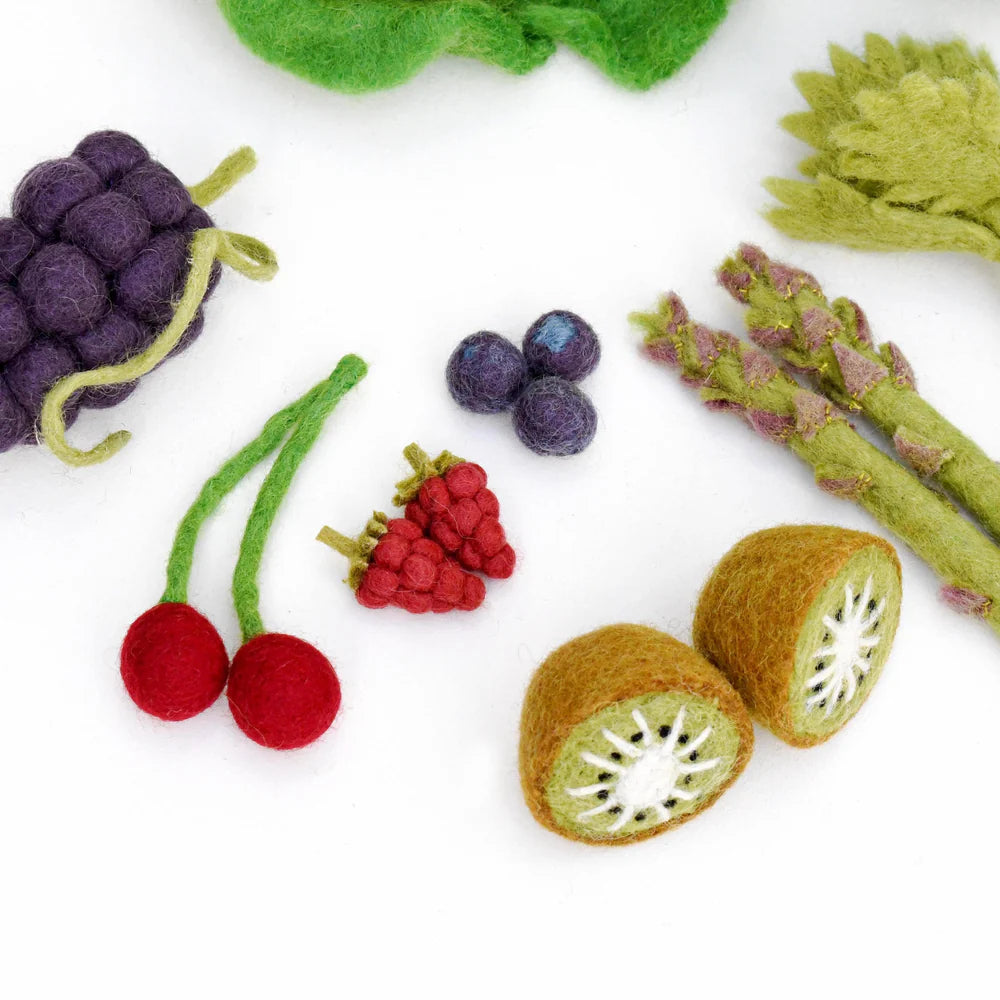 Felt Kiwi Fruit (set 2)