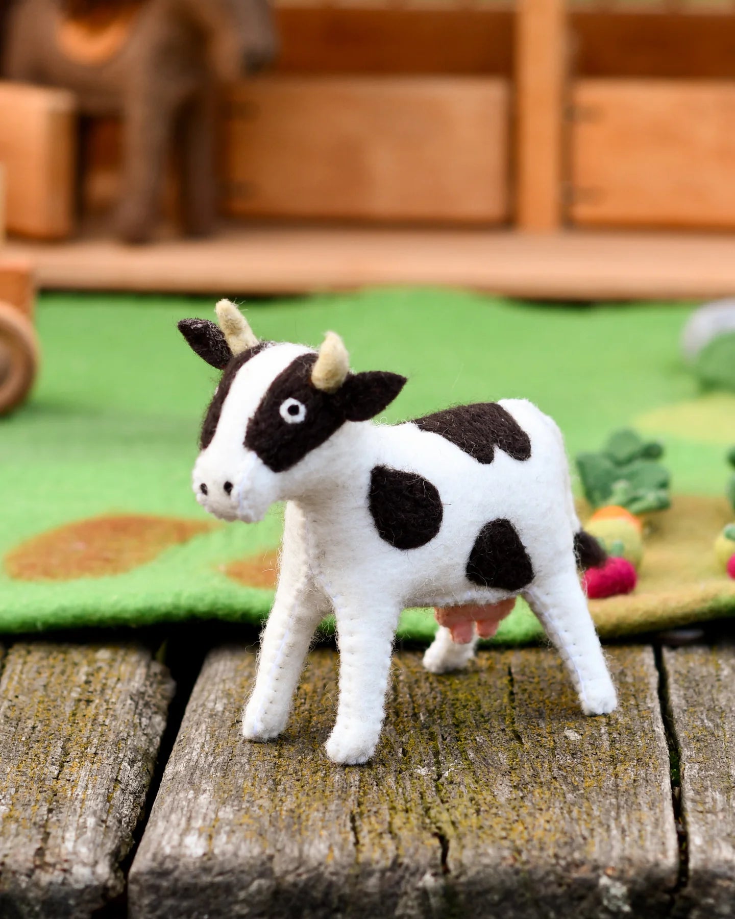 Felt Cow Farm Animal - Tara's Treasure