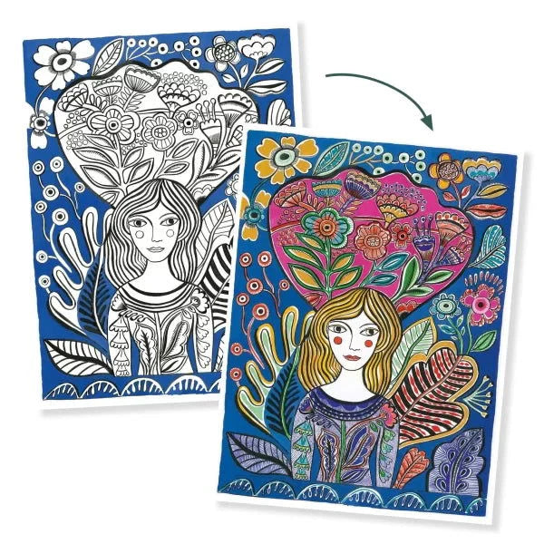 Djeco Colouring Gallery - Blooms