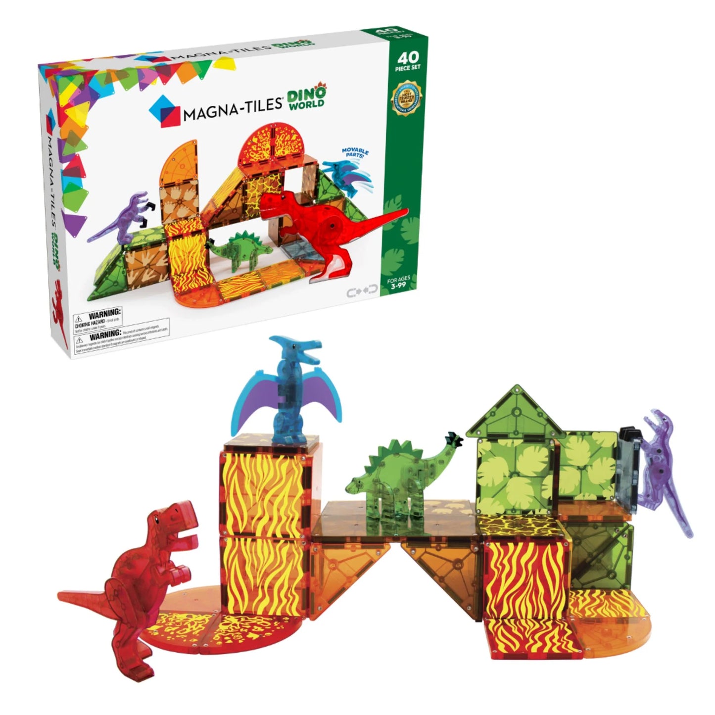 MAGNA-TILES Dino World 40-Piece