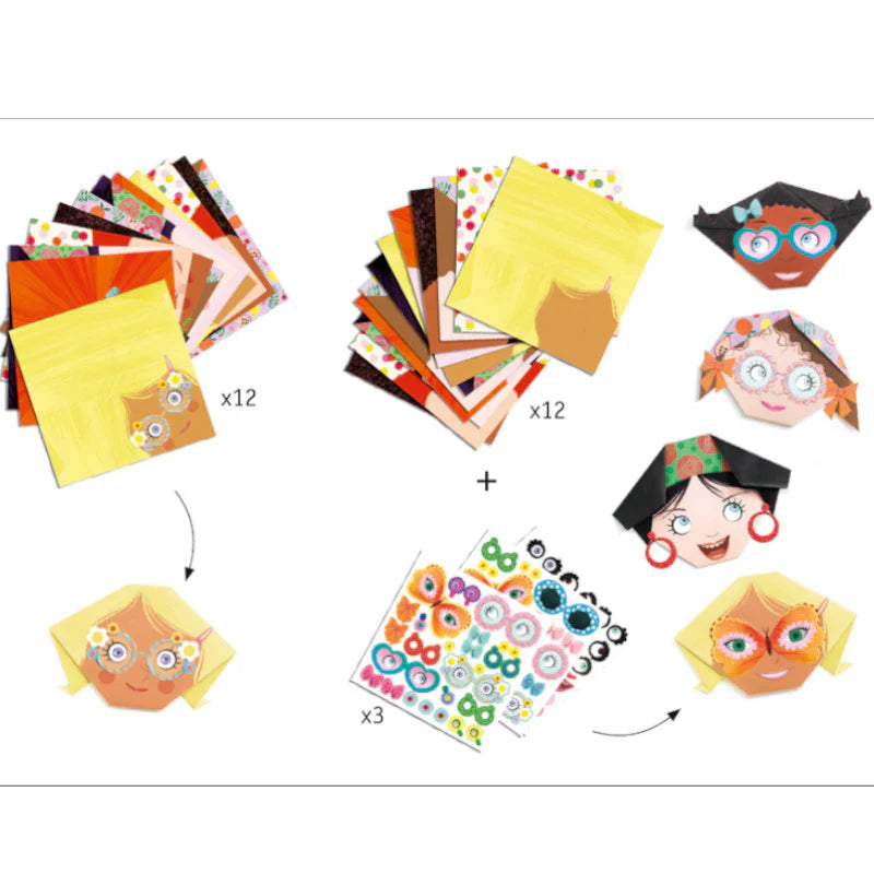Djeco Origami Pretty Faces