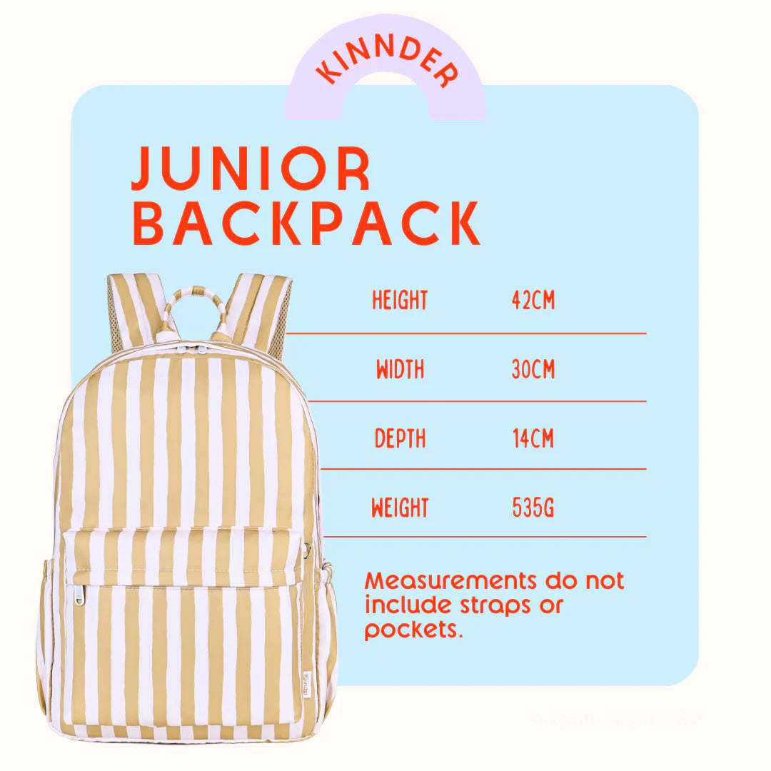 Mustard Stripe Junior Kindy/School Backpack - Kinnder