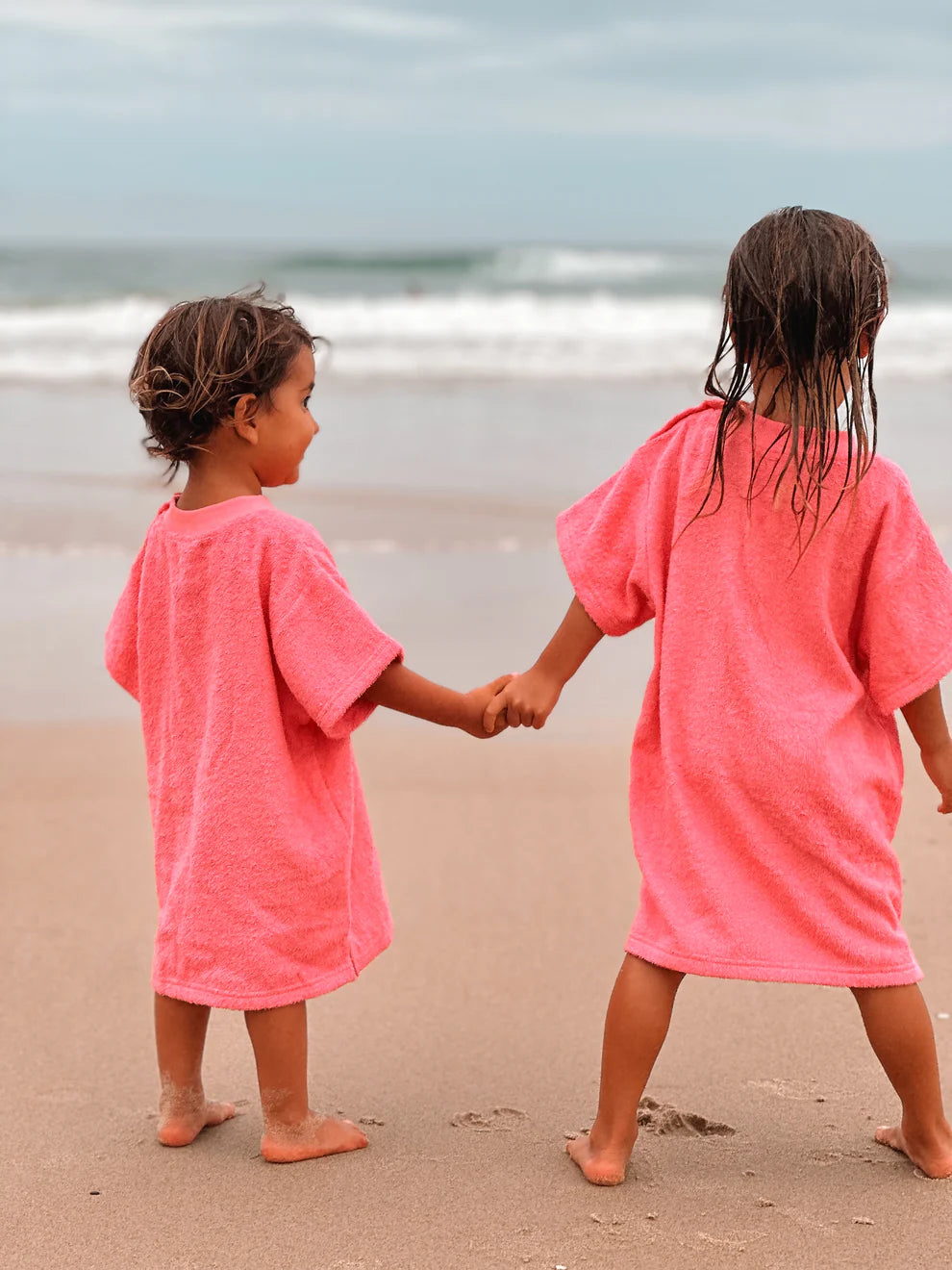 Incy Wincy Cotton Towel Beach Tee - Rasberry