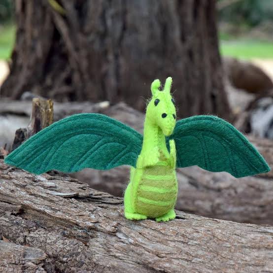 Felt Dragon Toy - Green