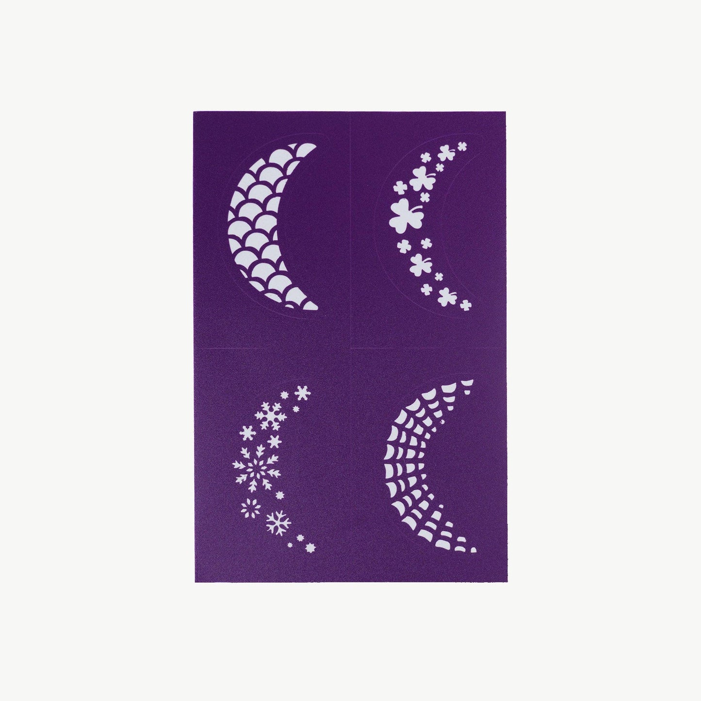 Oh Flossy - Oh Flossy Reusable Adhesive Face Paint & Makeup Stencils - Purple - Bambam Kids Toys