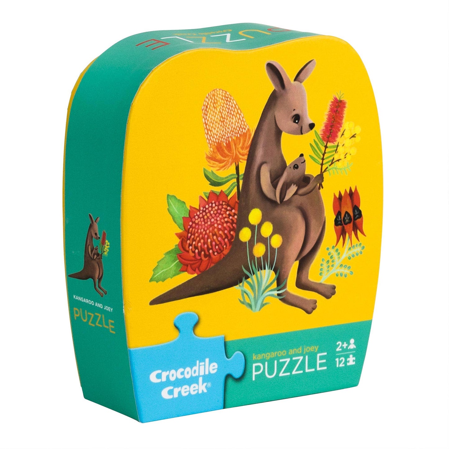 Crocodile Creek - Mini Puzzle 12 pc - Kangaroo & Joey