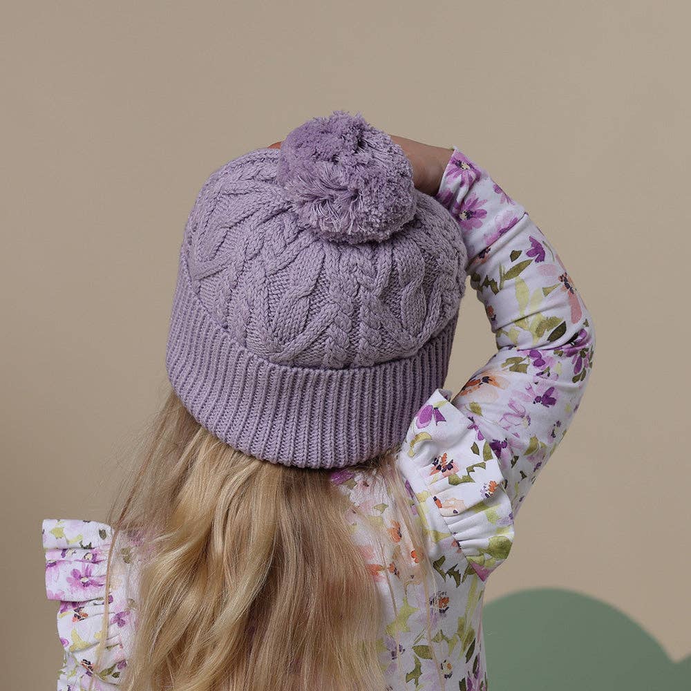 Snuggle Hunny - Lavender Organic Baby Knit Beanie