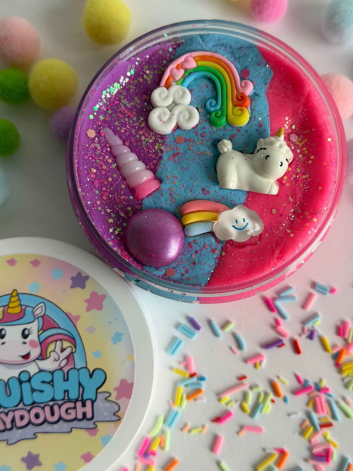 Unicorn Playdough 250g Tub - Squishy Play