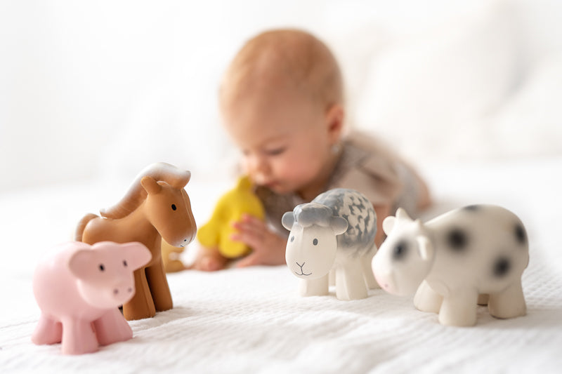 Tikiri Farm Animals - Teether Rattle