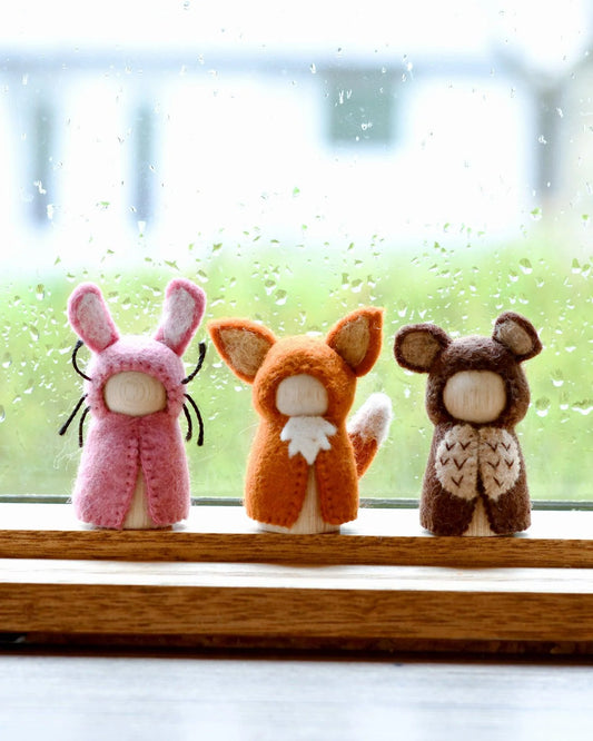 Woodlands Peg Dolls Set - Bear, Rabbit and Fox