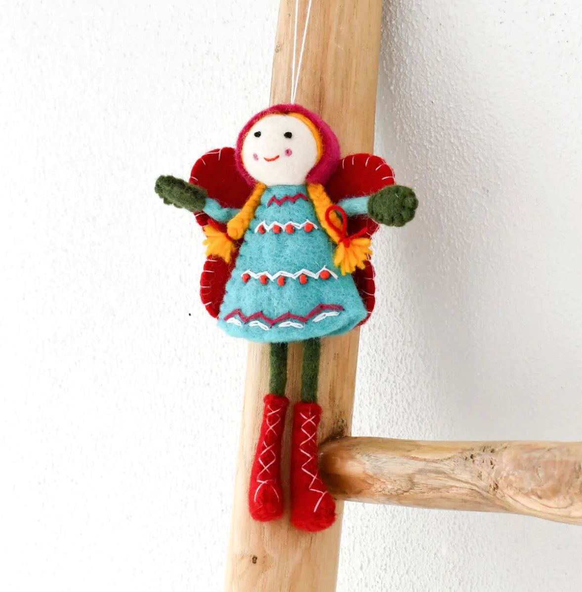 Felt Christmas Fairy - Blue Dress (blonde hair)