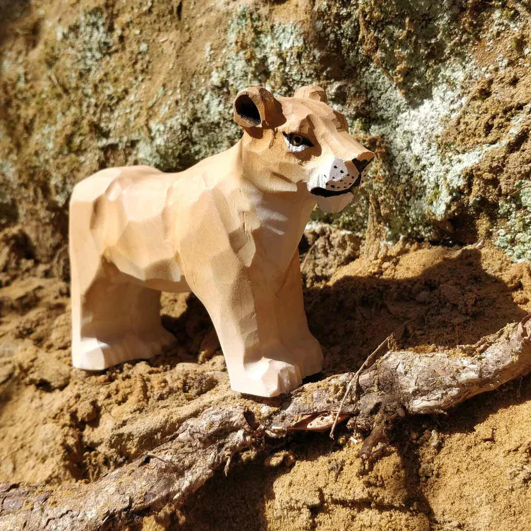 Wudimals Lion Cub Handmade Wooden Toy