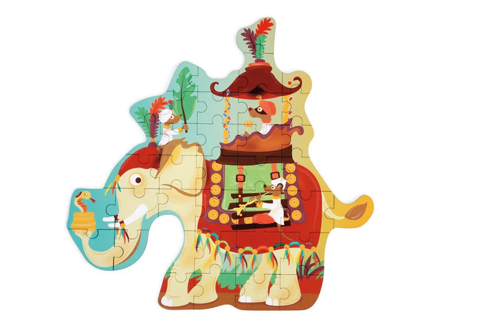 Contour Puzzle Elephant 37pcs