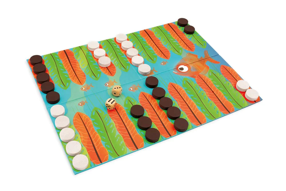 Piranha Race Junior Backgammon Game
