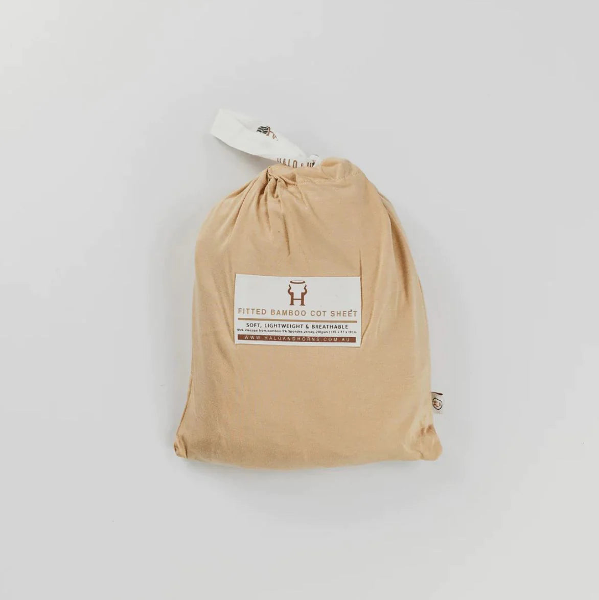 Fitted Bamboo Cot Sheet - Wheat