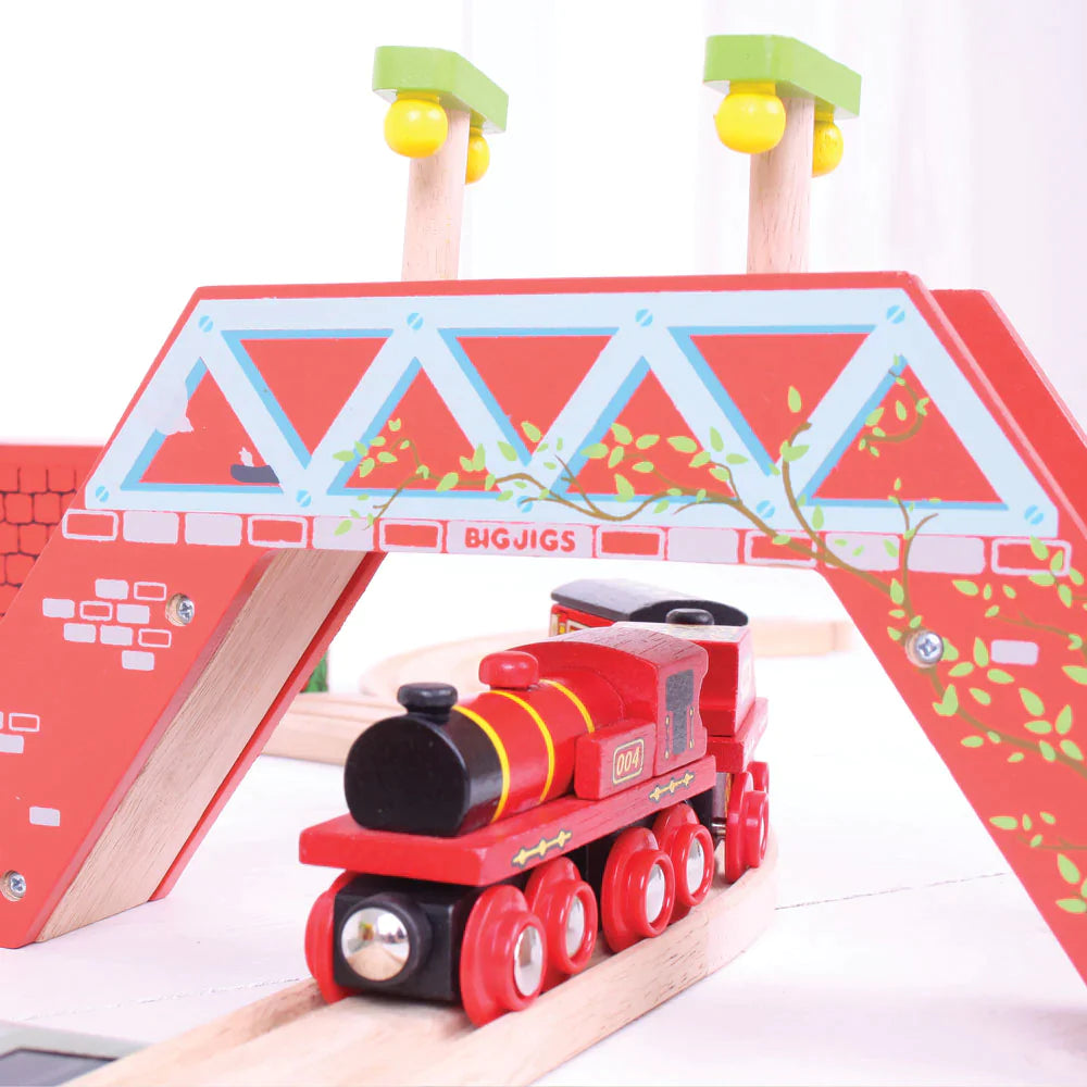 Big Red Engine Wooden Train
