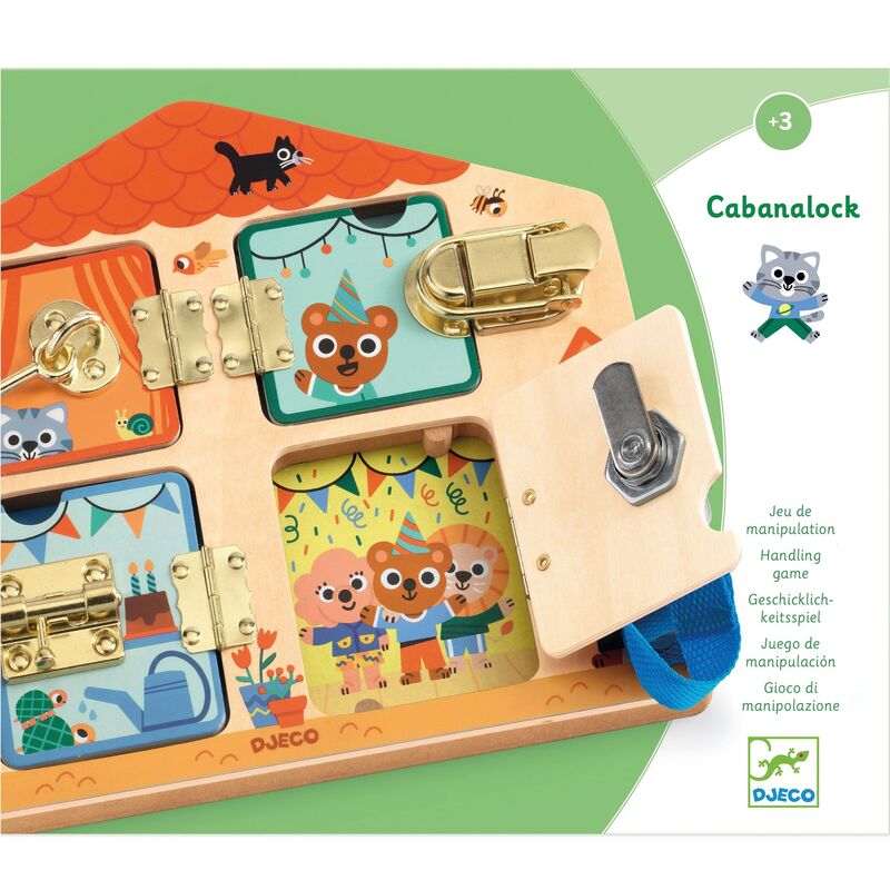 Cabanalock Wooden Puzzle with 4 metallic locks