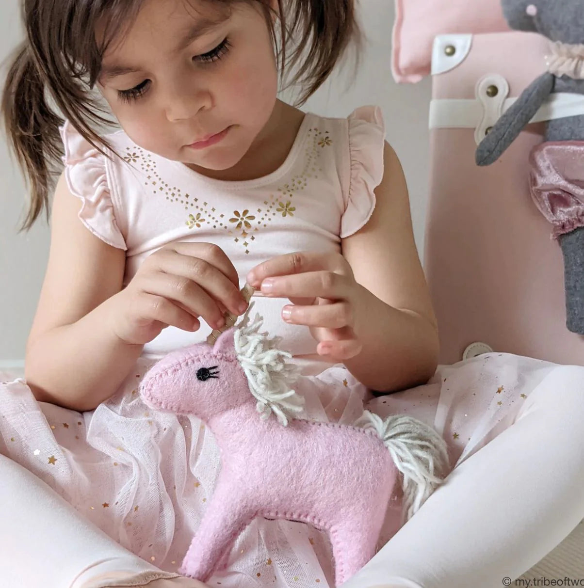 Pink Felt Unicorn