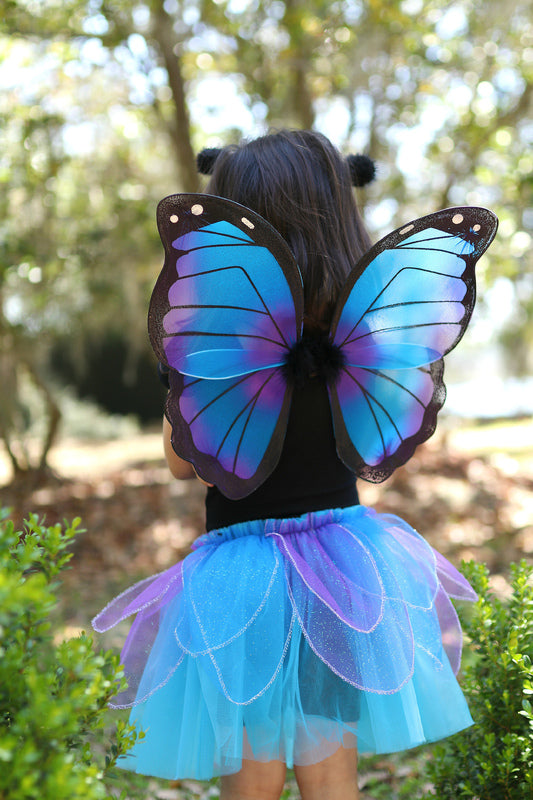 Midnight Butterfly Tutu with Wings & Headband (Size 4-6)