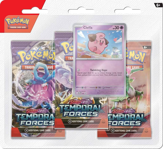 Pokémon TCG Scarlet & Violet 5 Temporal Forces Three booster blister - Cleffa