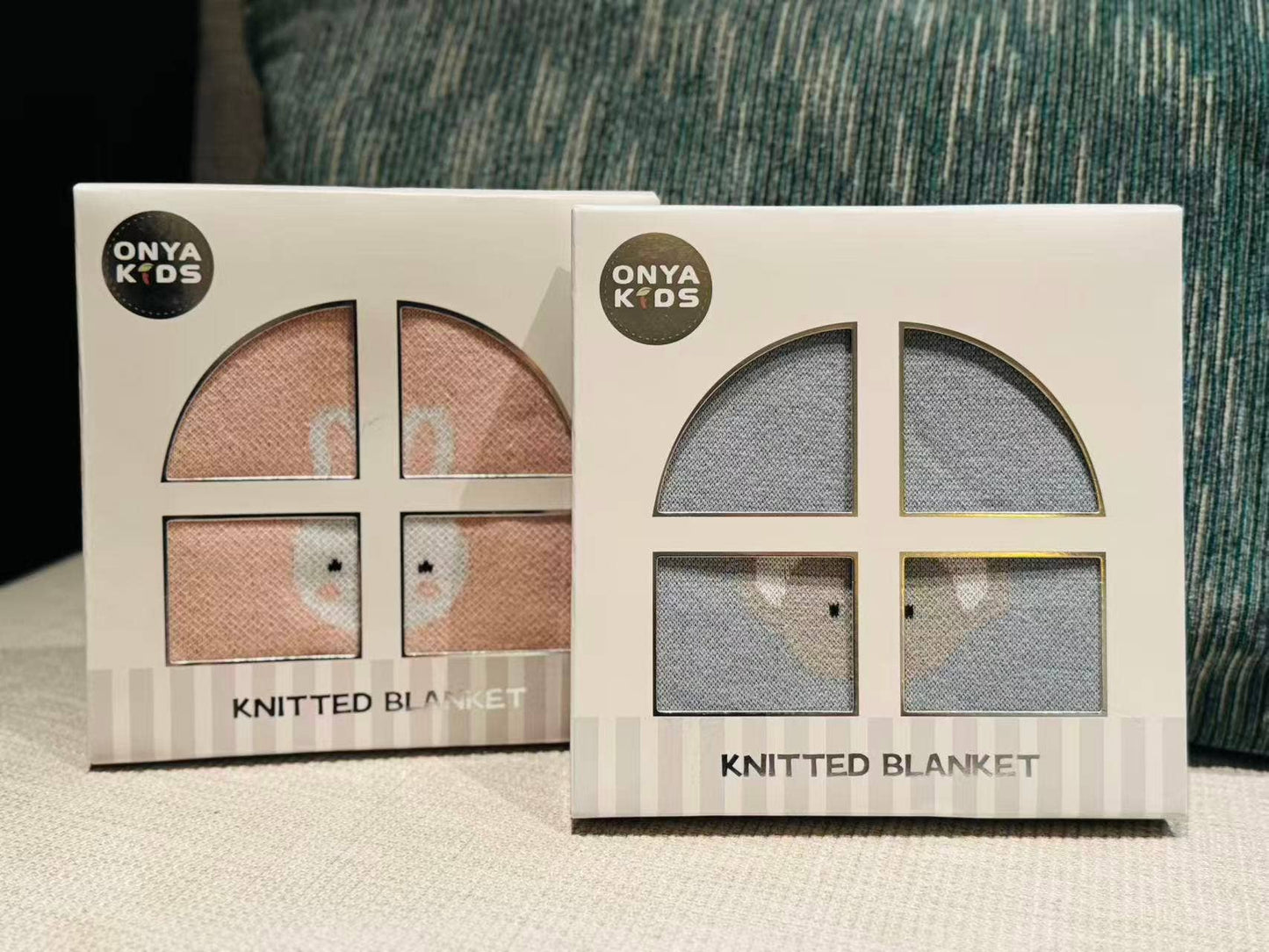 Kids Cotton Knitted Blanket - Bunny